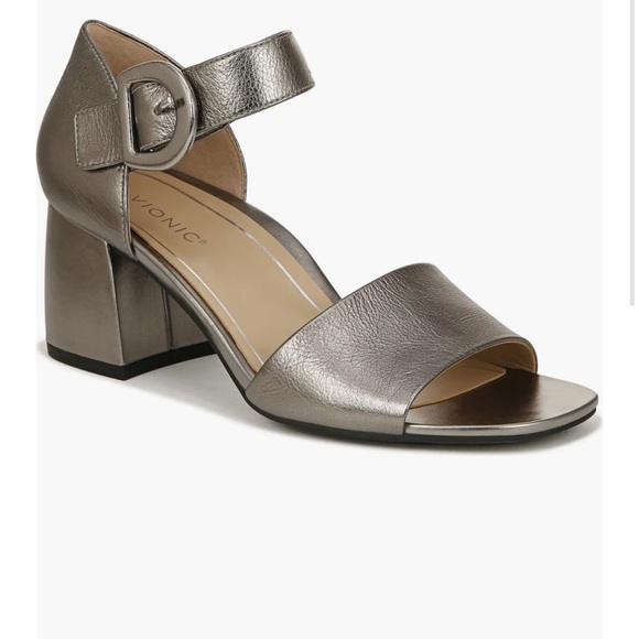 Vionic Women's Heels - Metallic Silver, Tan, Black - Picture 8 of 13